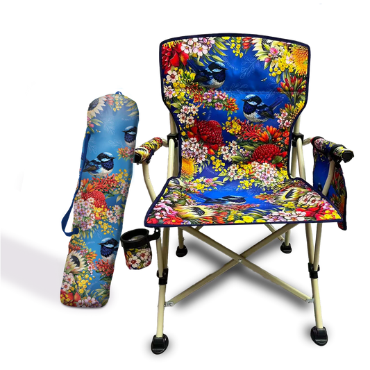 The Anywhere Camp Chair - Floral Fairy Wrens