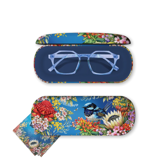 Glasses Case - Floral Fairy Wrens