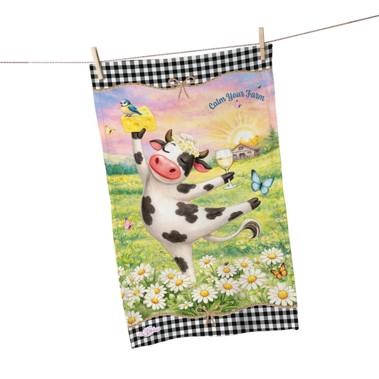 Cotton Tea Towel - Calm Your Farm