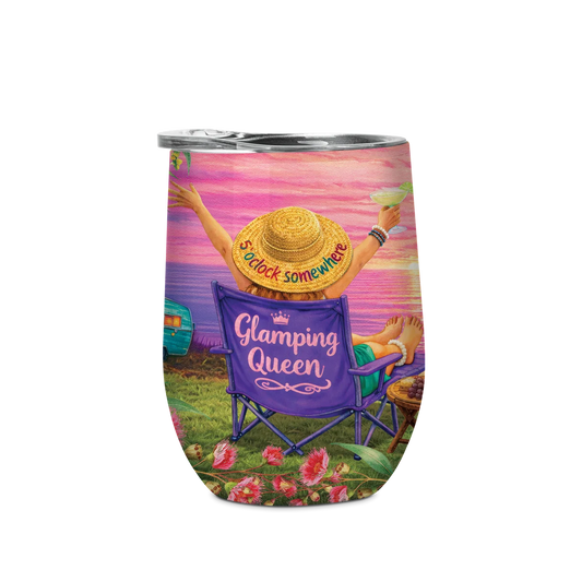 Double Walled Stainless Steel 'Bevvy' Mug (350ml) - Glamping Queen Rules