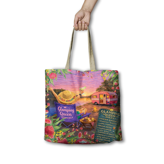Reusable Shopping Bag - Glamping Queen Rules