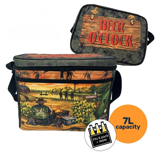 Happy Hour Insulated Cooler Bag - Beer O'Clock Camping