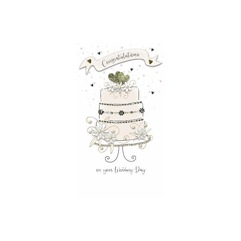 Card - Congratulations, On Your Wedding Day (Cake)