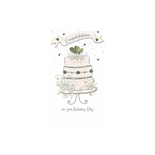 Card - Congratulations, On Your Wedding Day (Cake)