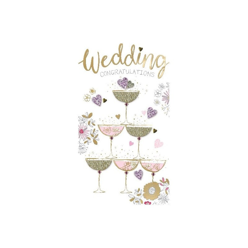 Card - Wedding, Congratulations (Champagne Tower)