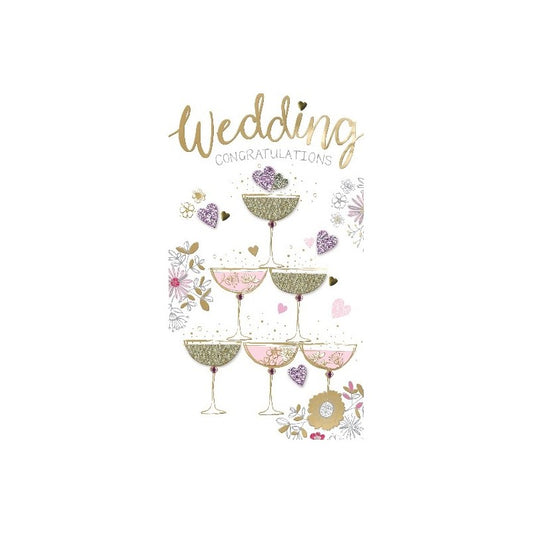 Card - Wedding, Congratulations (Champagne Tower)