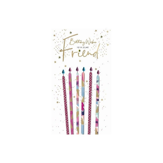 Card - Birthday Wishes to a Dear Friend (Candles)
