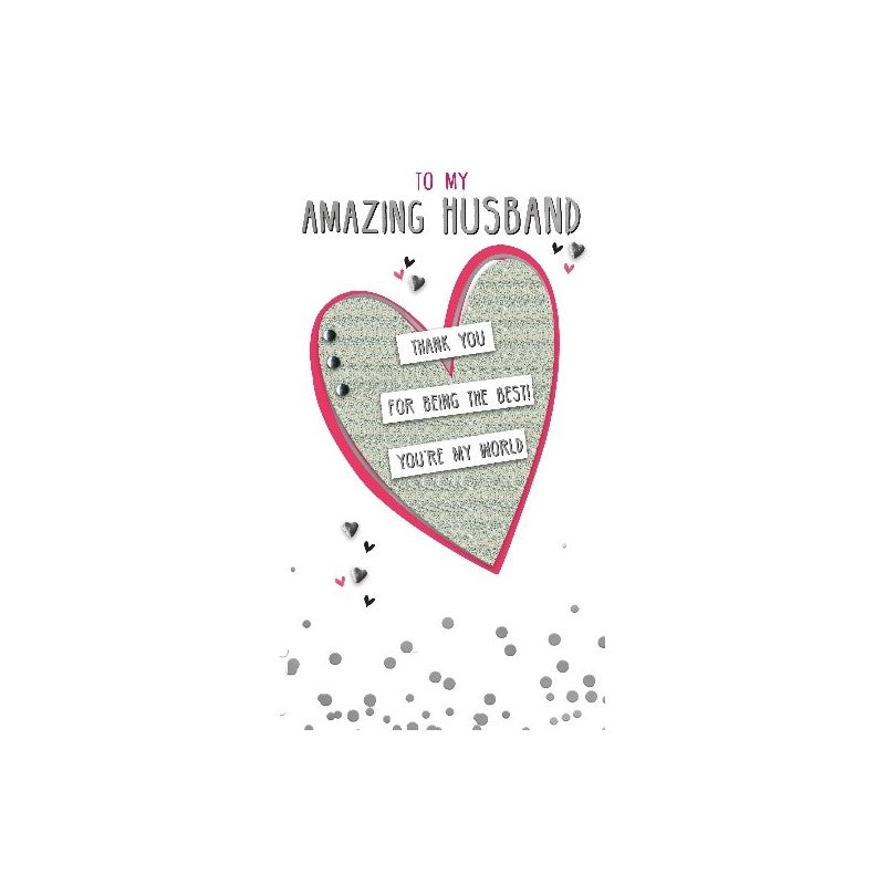 Card - To My Amazing Husband (Heart)