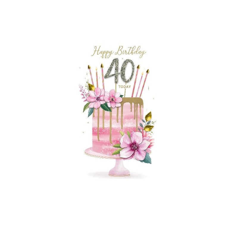 Card - 40 Today (Birthday Cake)