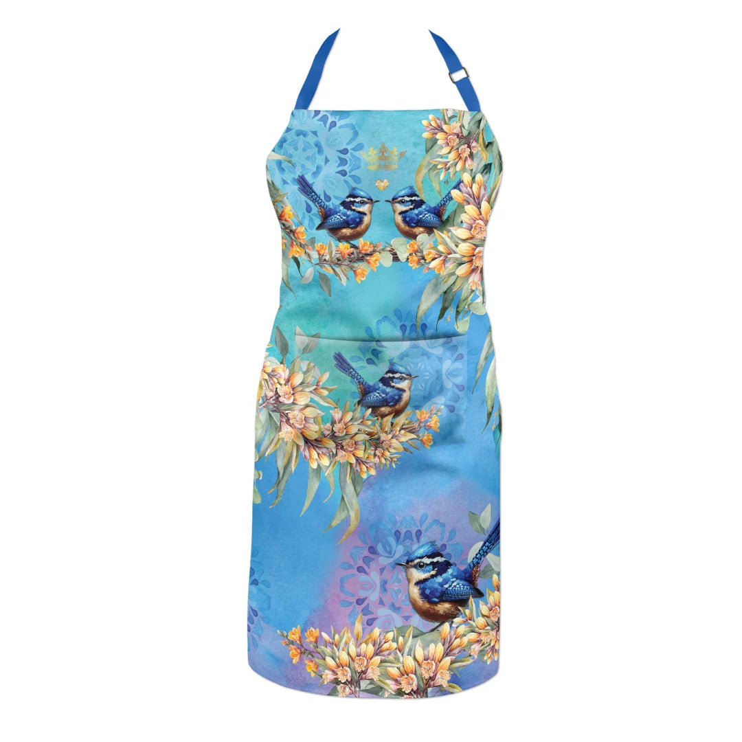 Cotton Apron - Royal Wrens