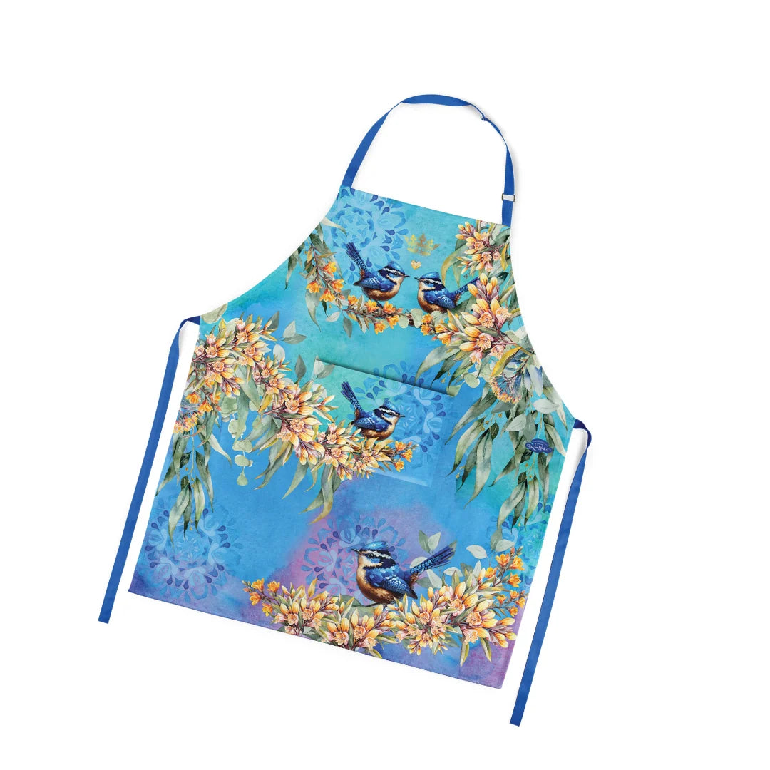 Cotton Apron - Royal Wrens