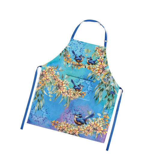 Cotton Apron - Royal Wrens