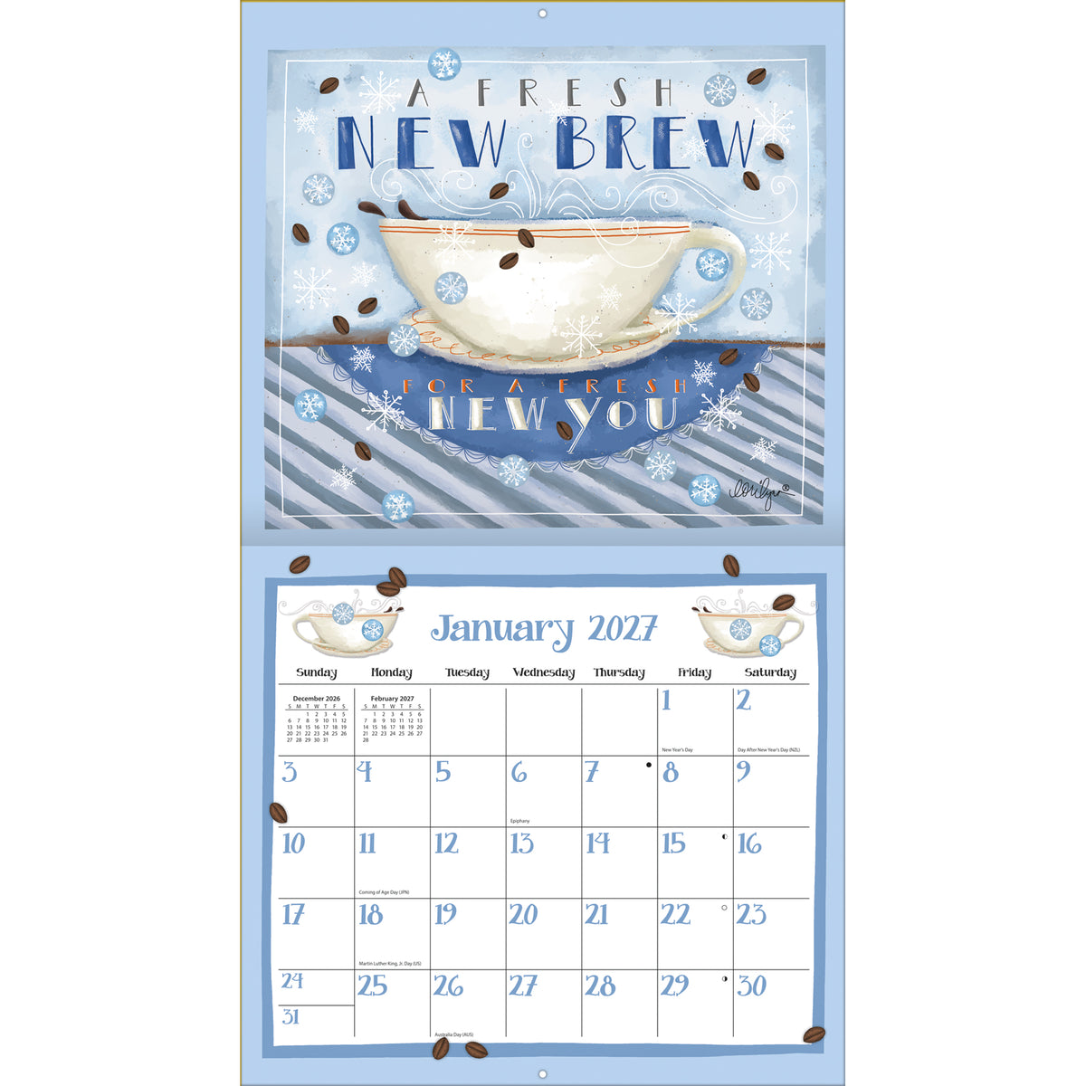 Lang 2027 Calendar - Coffee
