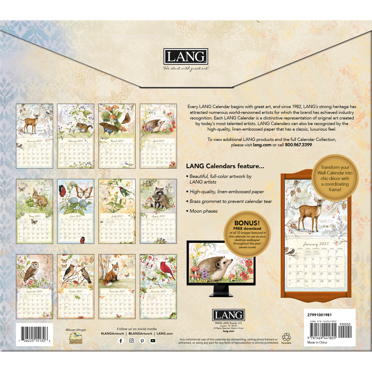 Lang 2027 Calendar - Field Guide