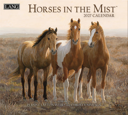 Lang 2027 Calendar - Horses In The Mist
