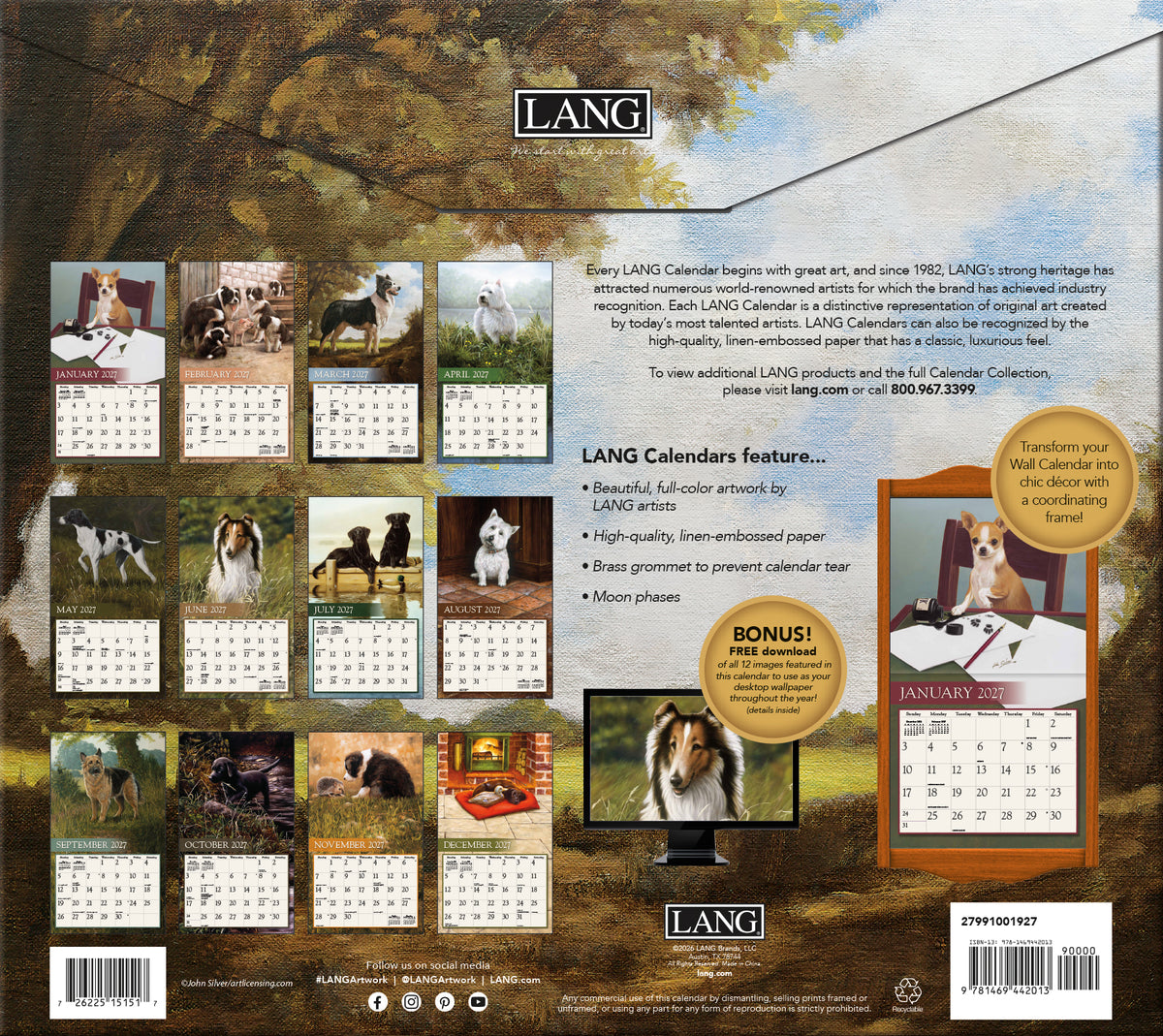 Lang 2027 Calendar - Love of Dogs