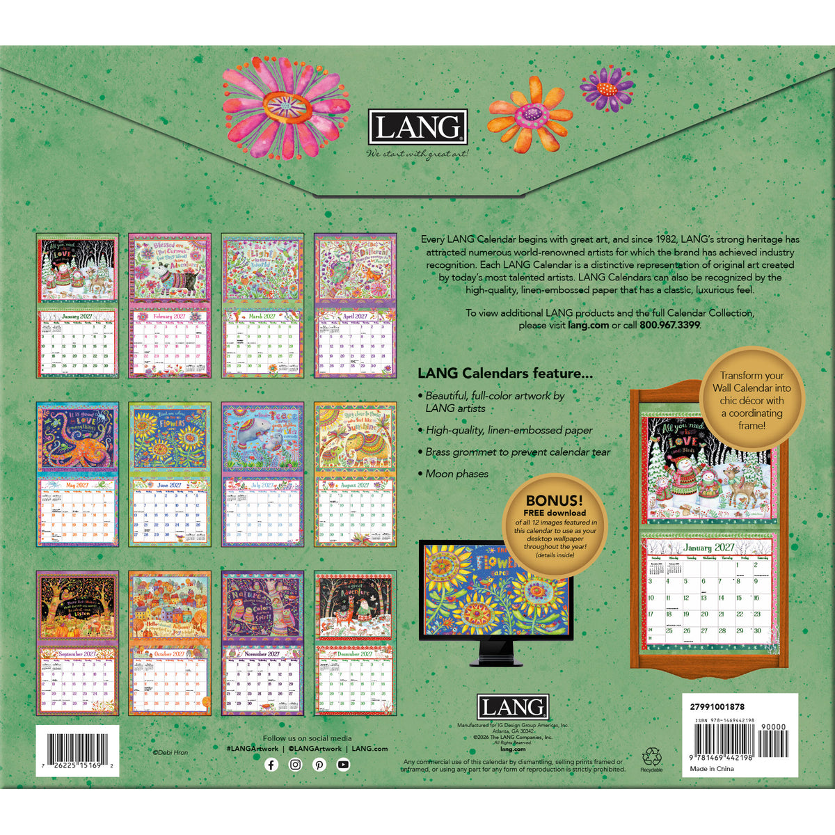 Lang 2027 Calendar - Simple Inspirations