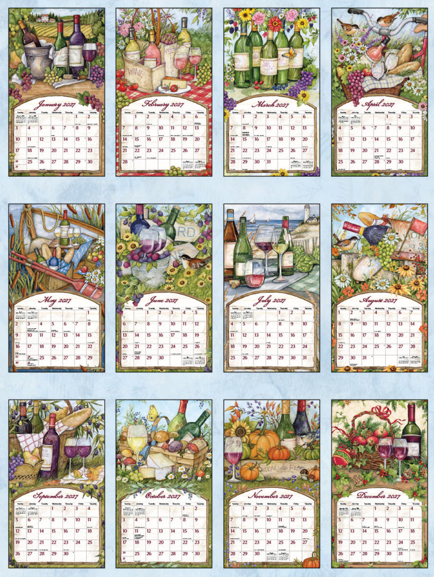 Lang 2027 Calendar - Wine Country