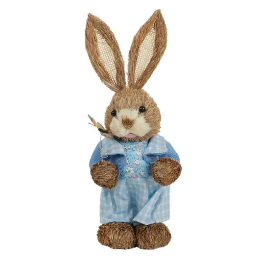 Patti Straw Bunny with Butterfly