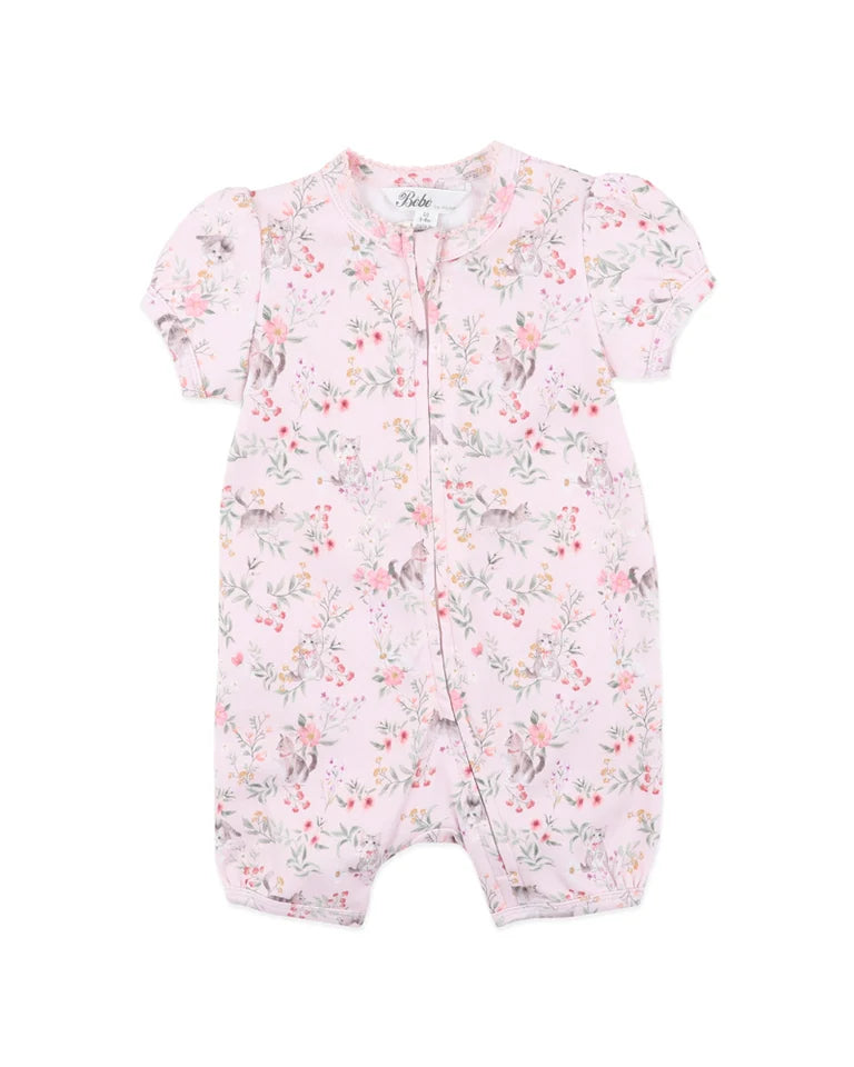 Willa Organic Short Sleeve Zip Romper