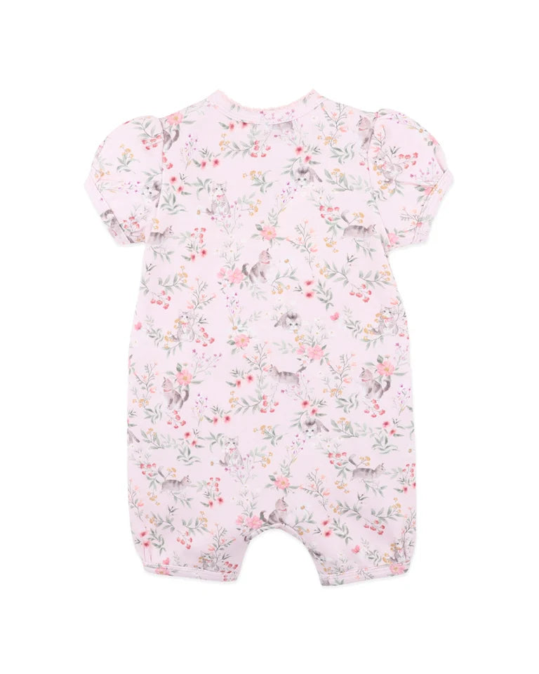 Willa Organic Short Sleeve Zip Romper