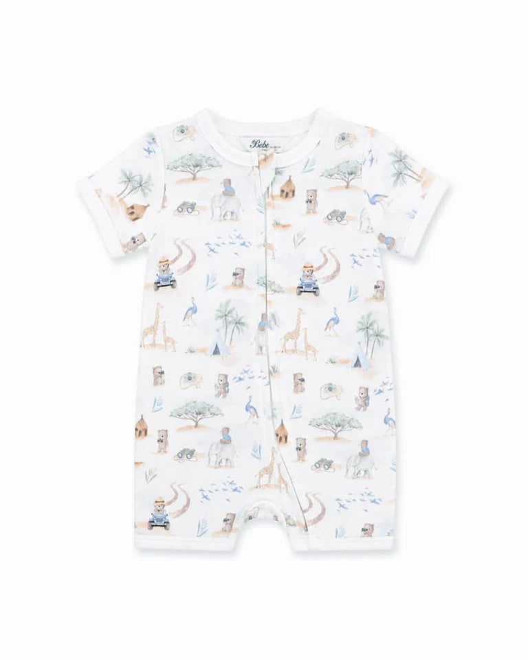 Brady Organic Short Sleeve Zip Romper