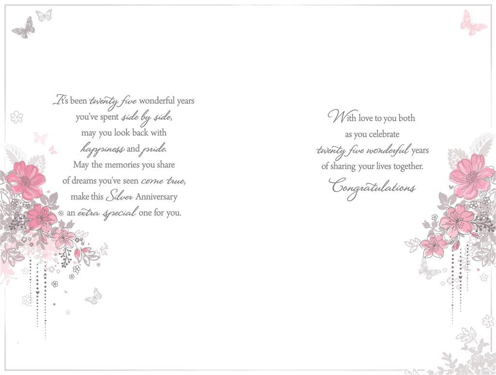 Card - On Your Silver Anniversary, Congratulations To You Both