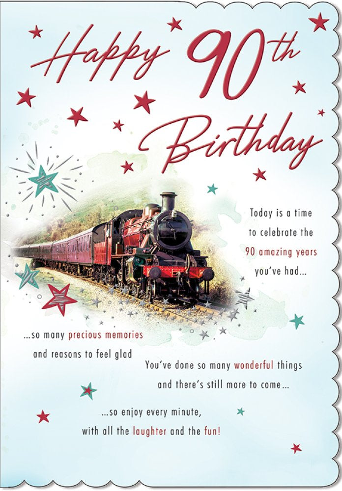 With Love Card - Happy 90th Birthday (Train)