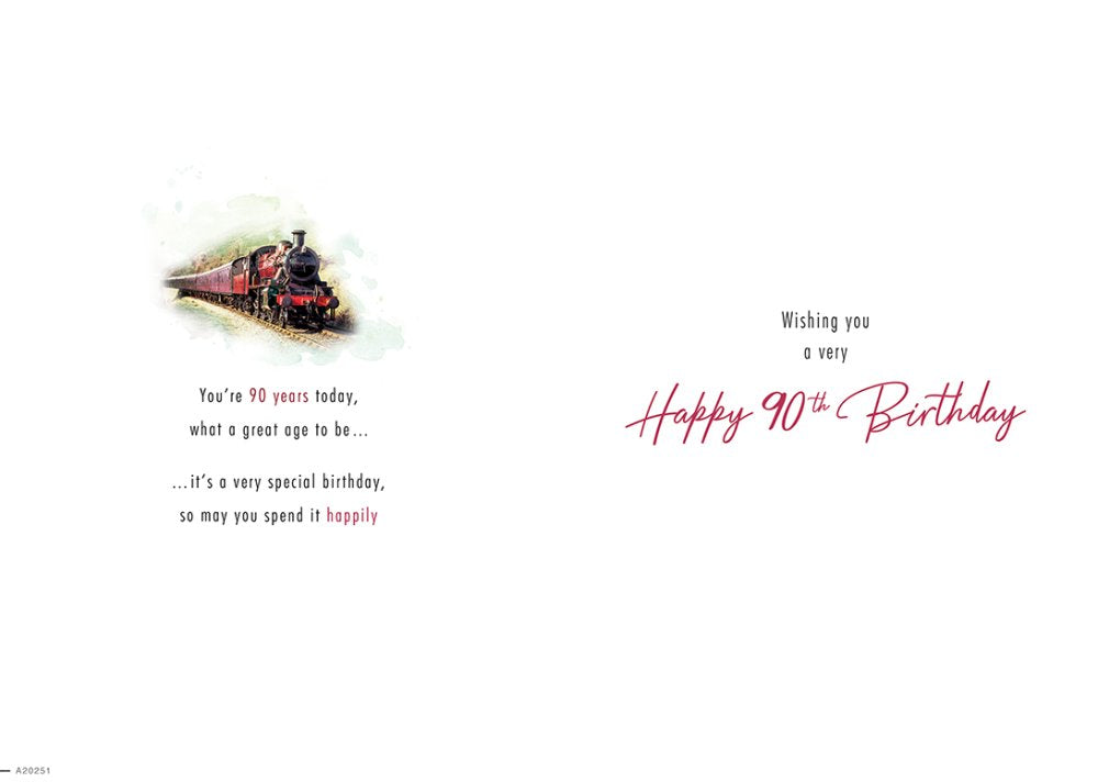 With Love Card - Happy 90th Birthday (Train)