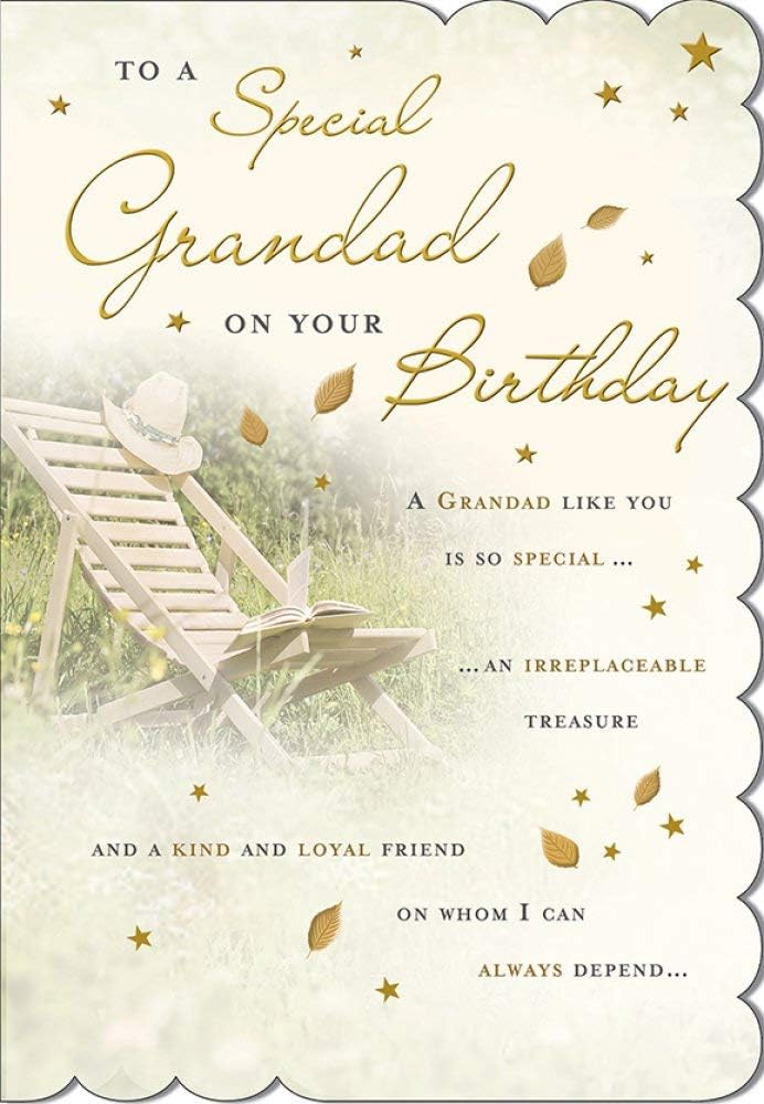 With Love Card - To A Special Grandad On Your Birthday (Deck Chair)