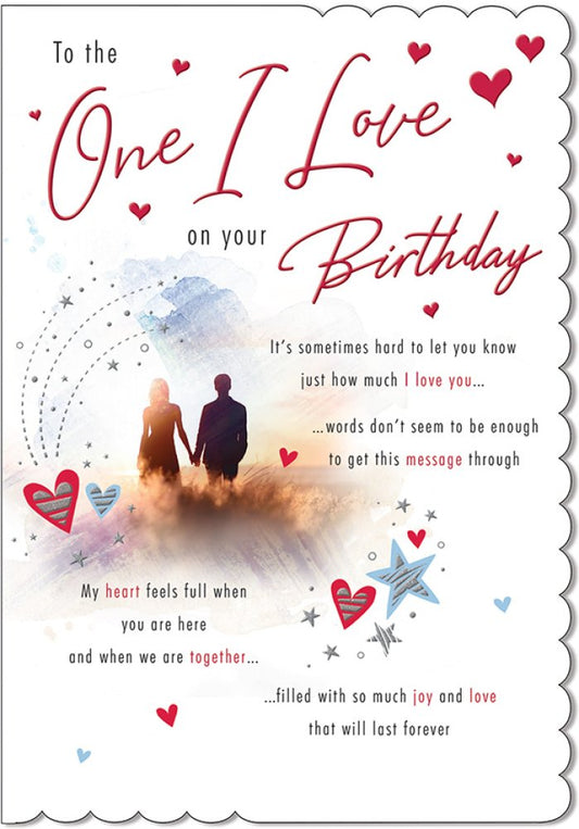 With Love Card - To The One I Love On Your Birthday (Couple Sunset)