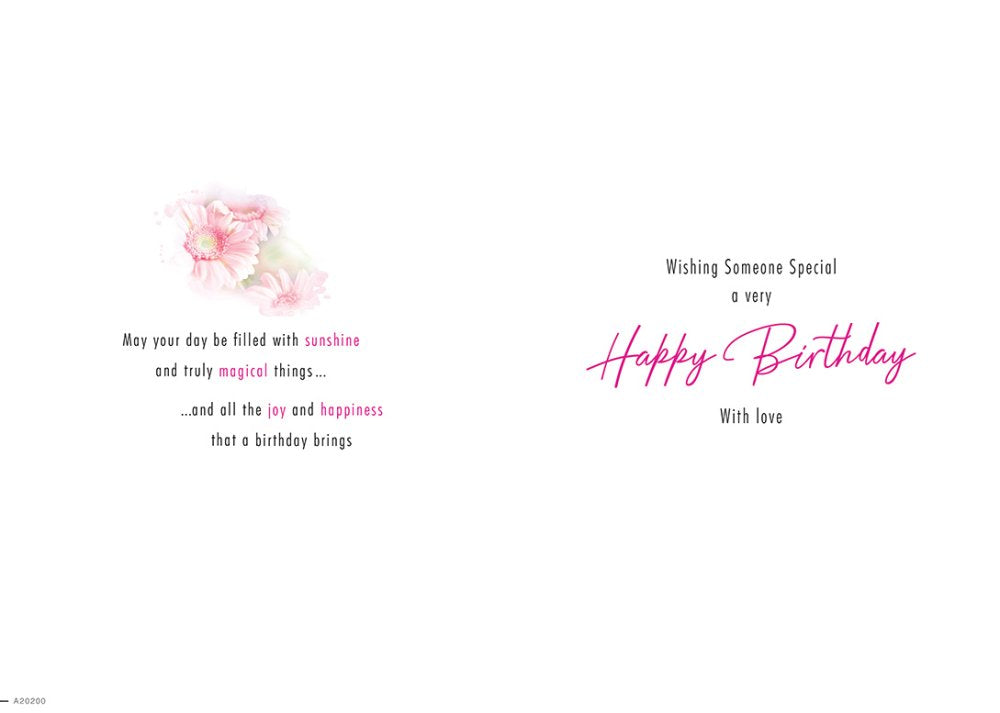 With Love Card - To Someone Special On Your Birthday (Flowers)