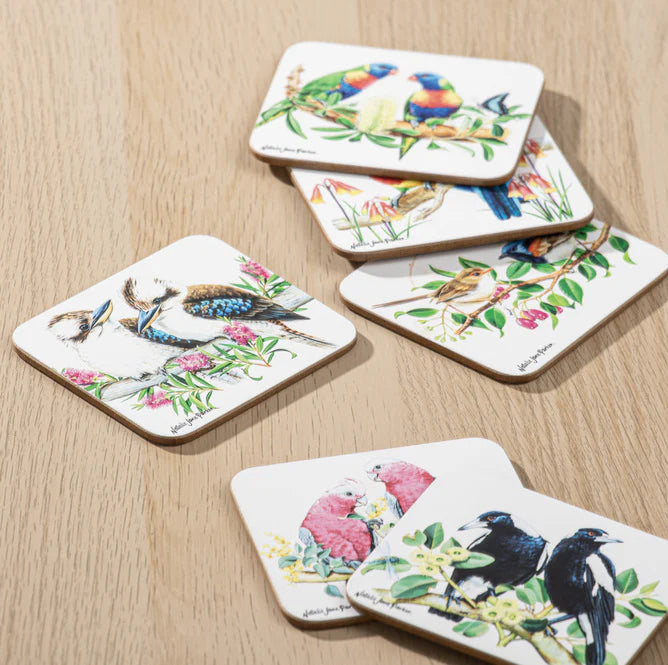 Australian Birds - 6PK Assorted Coaster