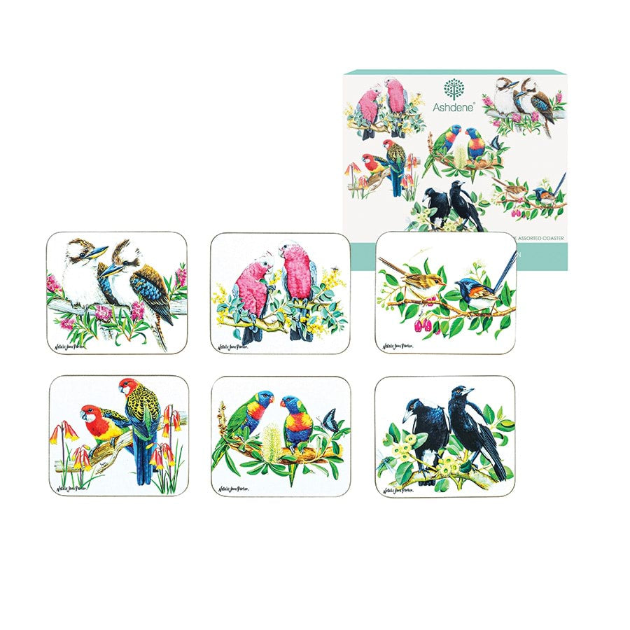 Australian Birds - 6PK Assorted Coaster