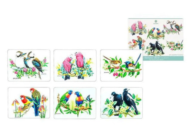 Australian Birds - 6PK Assorted Placemat
