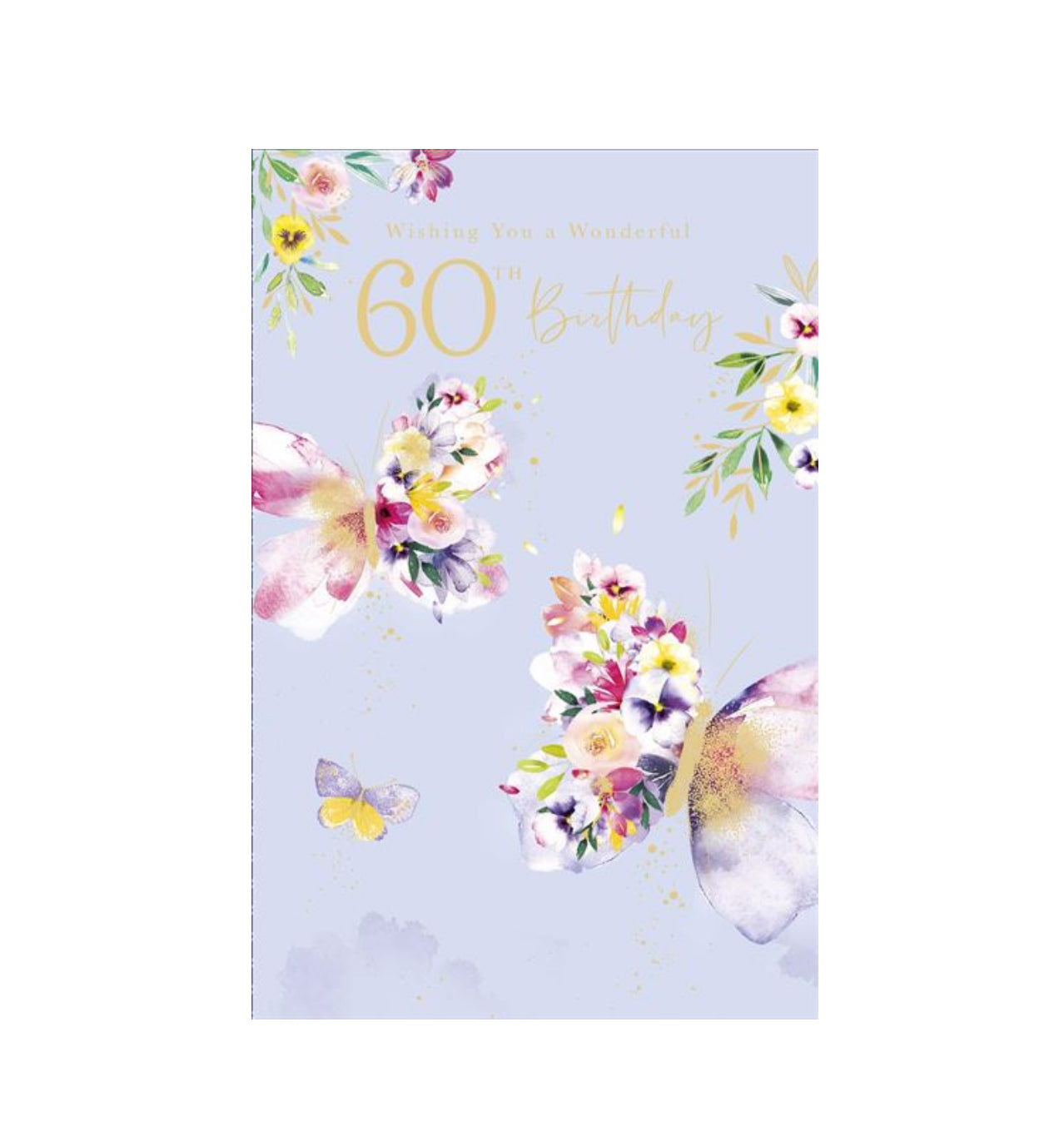 Card - Wishing You a Wonderful 60th Birthday (Butterflies)