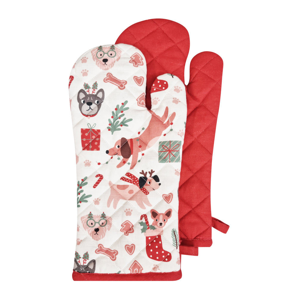 Christmas Dogs Oven Mitt 2pk
