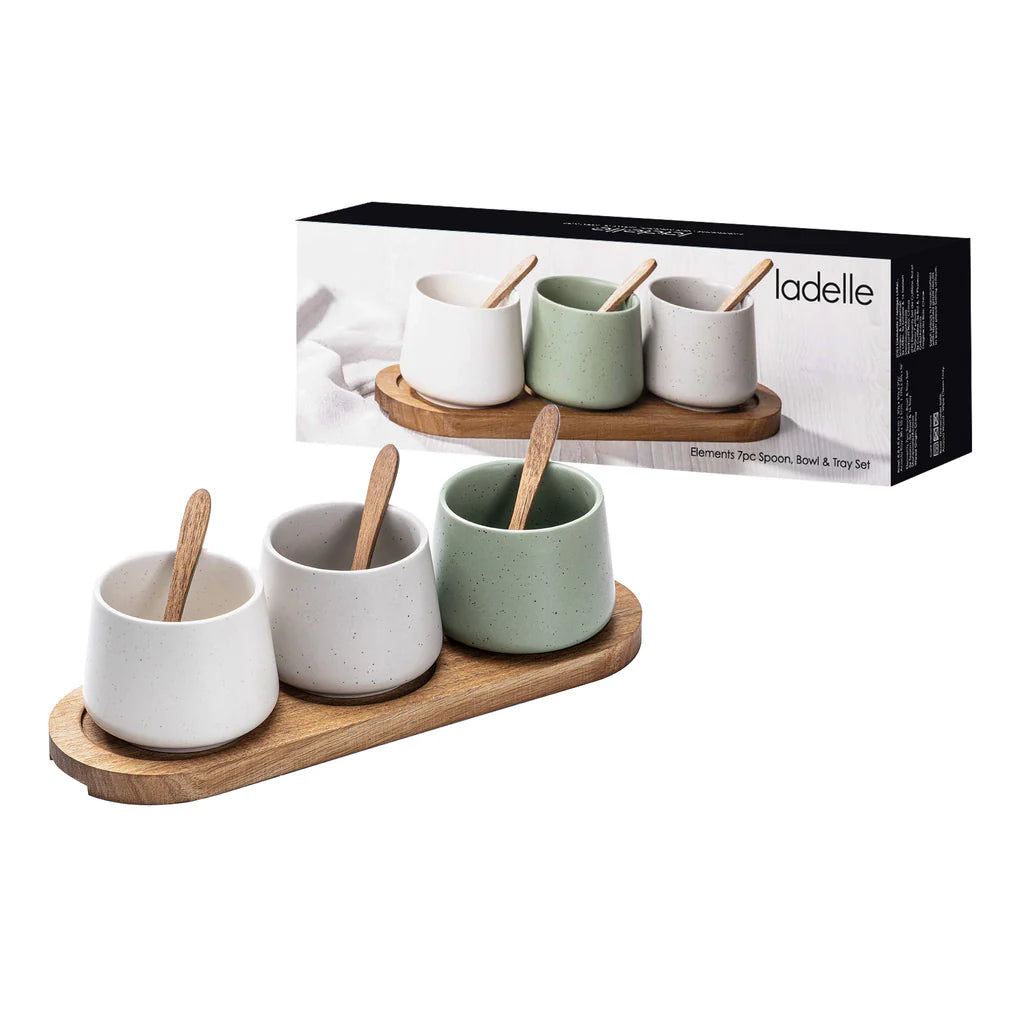 Elements Assorted Bowl, Spoon & Tray Set