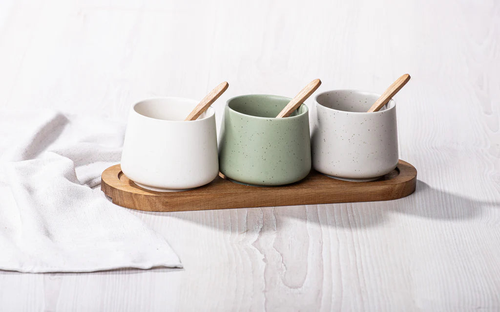 Elements Assorted Bowl, Spoon & Tray Set