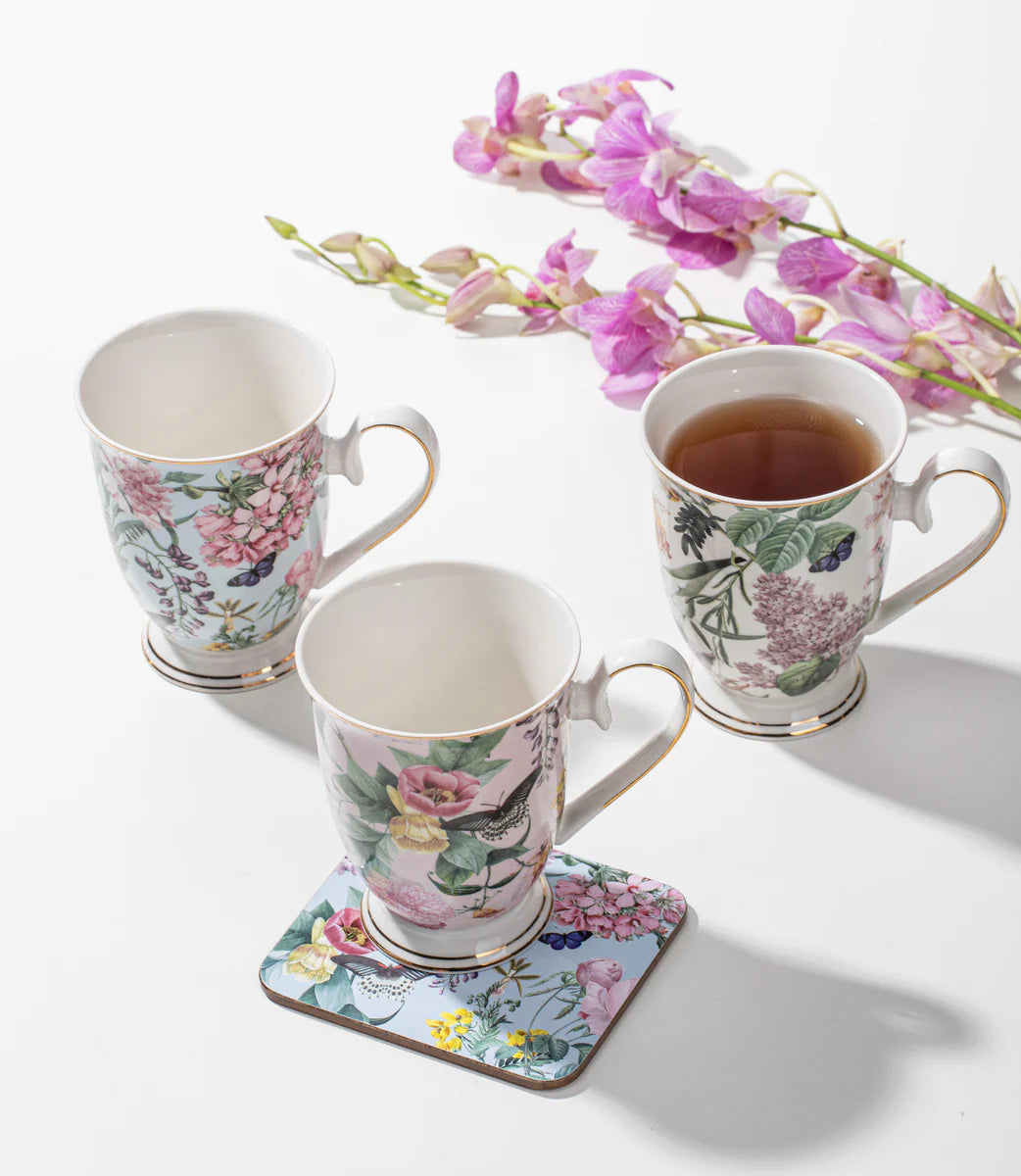 Romantic Garden - White Footed Mug