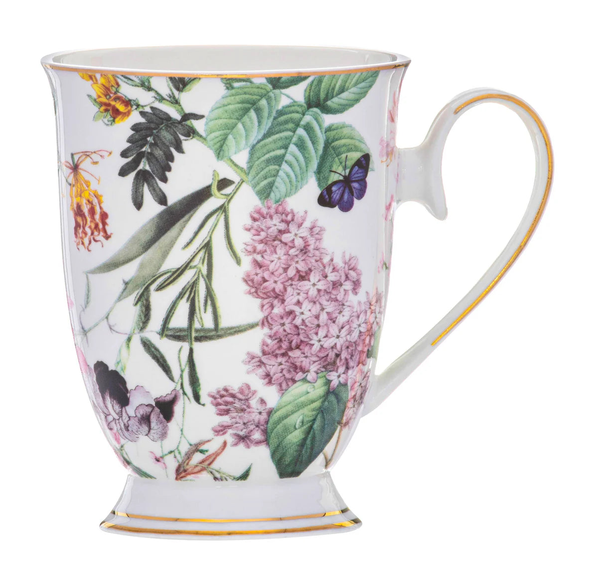 Romantic Garden - White Footed Mug