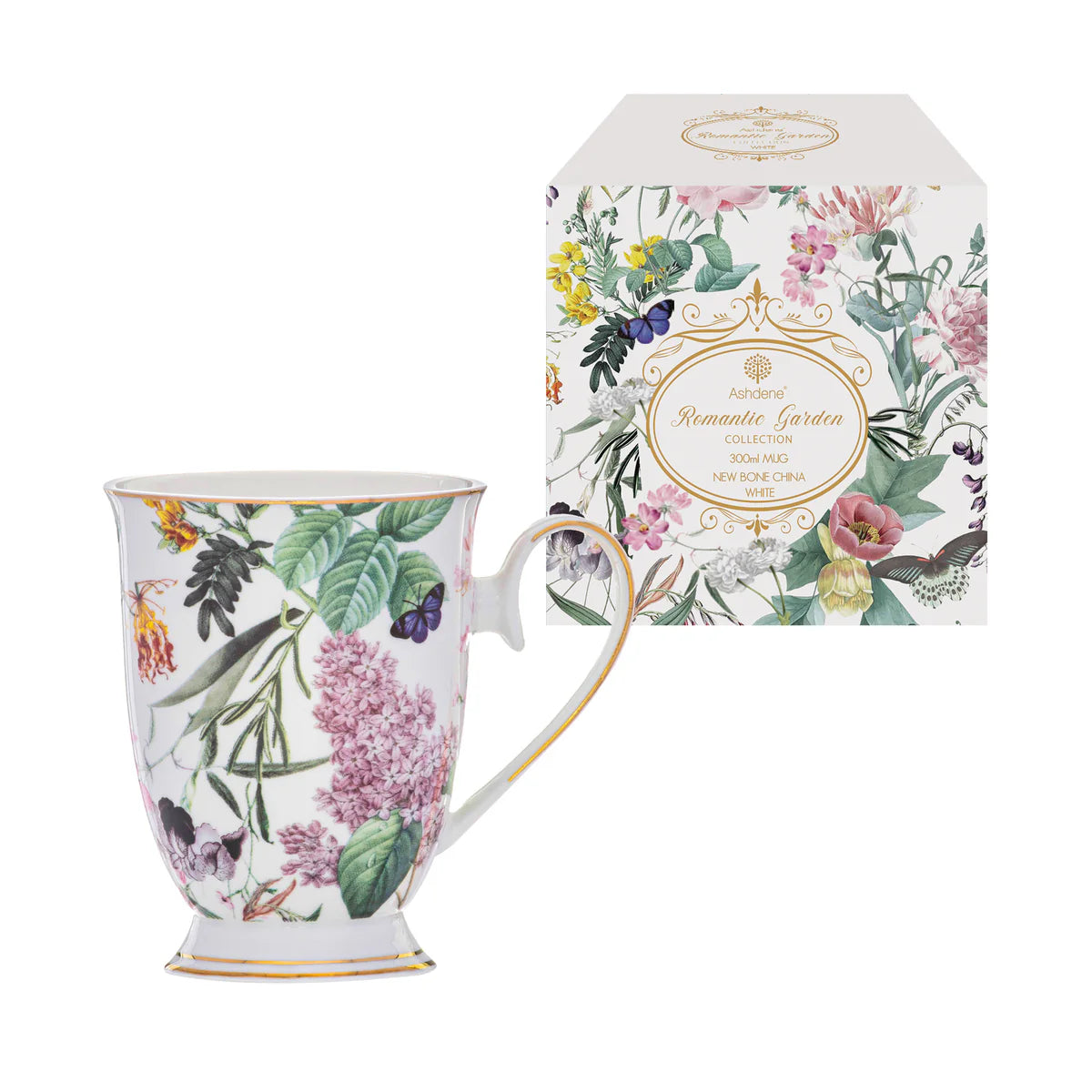 Romantic Garden - White Footed Mug