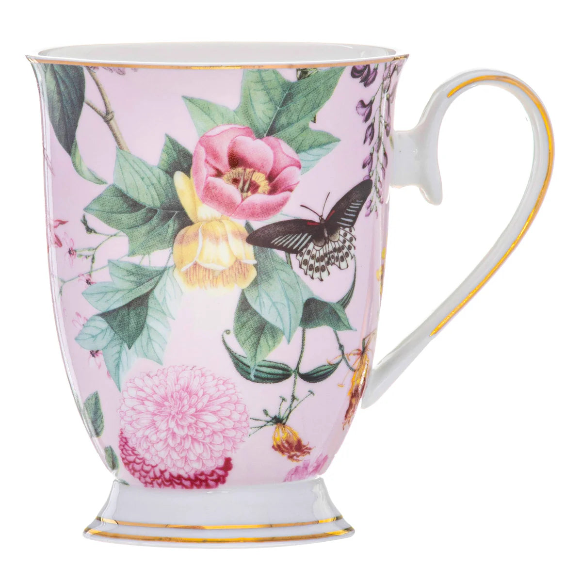 Romantic Garden - Pink Footed Mug