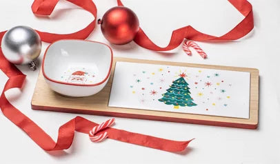 Candy Christmas Board & Bowl Set