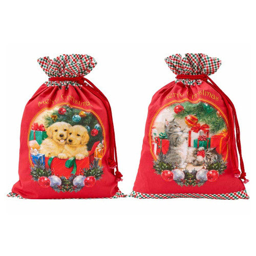 Christmas Furry Friends Santa Sack