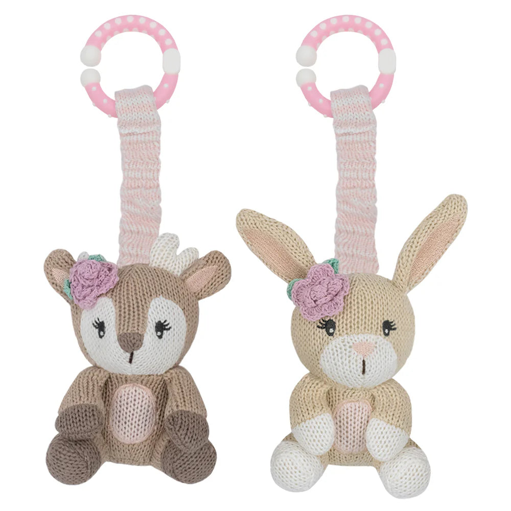 Stroller Toys 2PK - Fawn & Bunny