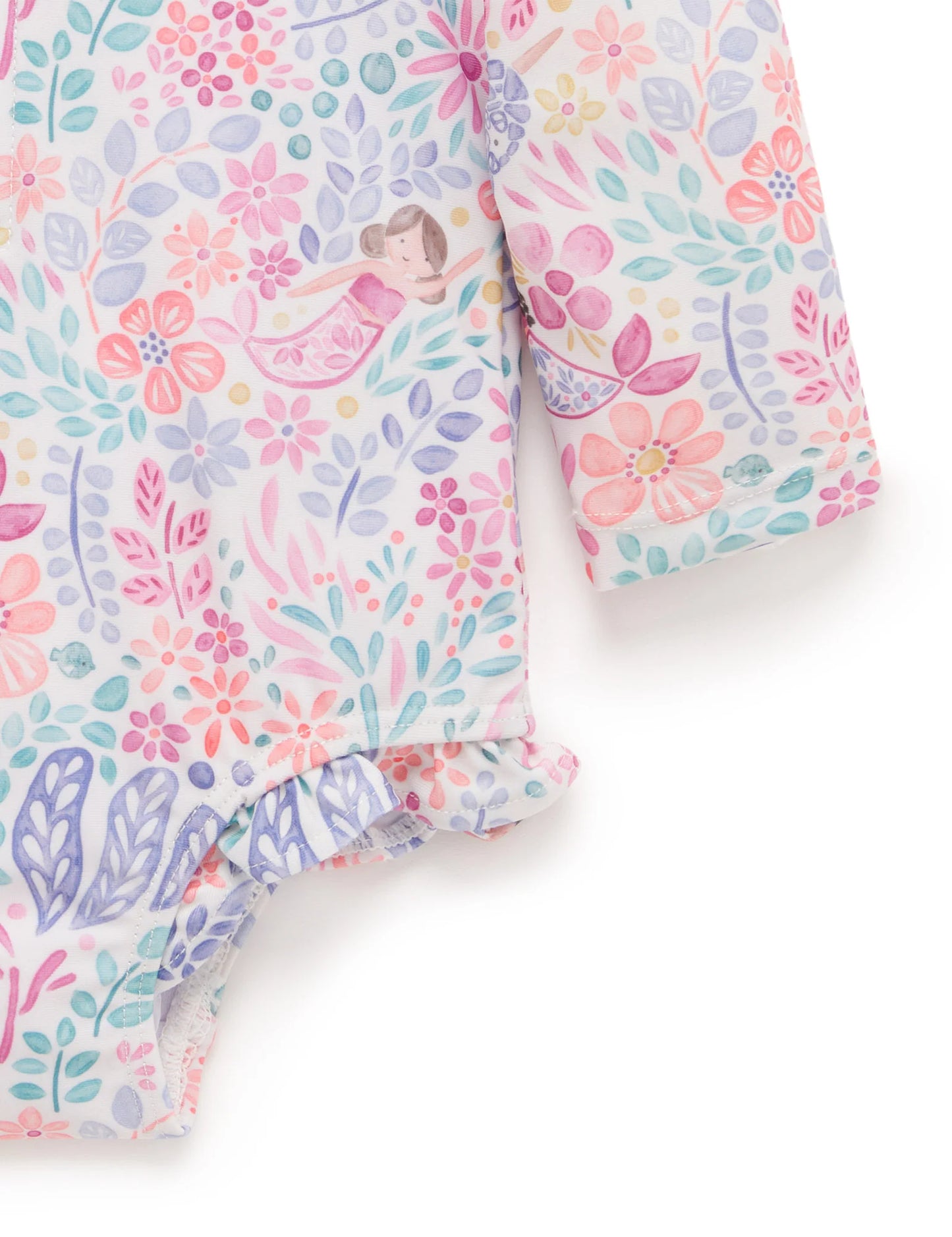 Mermaid Frilly Long Sleeve Swimsuit