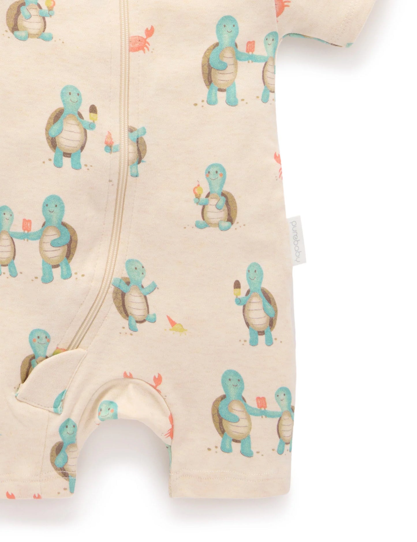 Hungry Turtles 2 Pack Short Zip Growsuit