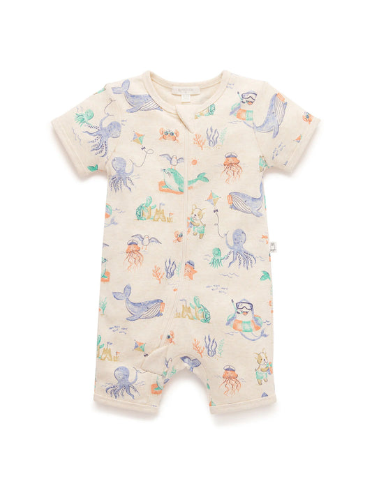 Splish Splash Short Sleeve Sleep Growsuit