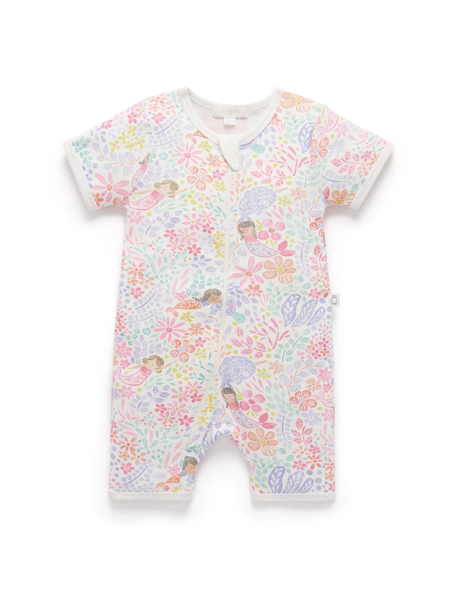 Sea Garden Short Sleeve Sleep Growsuit